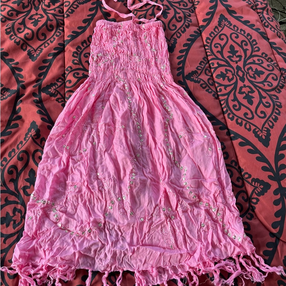 Brand new! Extra small pink beach dress.